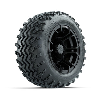 GTW Spyder Matte Black 10 in Wheels with 18x9.50-10 Rogue All Terrain Tires  Full Set