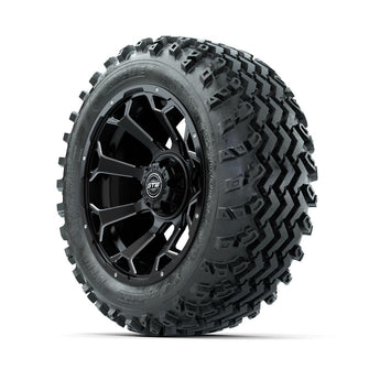 GTW Raven Ball Milled/Matte Black 14 in Wheels with 23x10.00-14 Rogue All Terrain Tires – Full Set