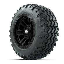 GTW Shogun Gloss Black 12 in Wheels with 22x11.00-12 Rogue All-Terrain Tires  Full Set