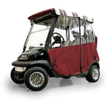 Club Car DS - Red Dot 3-Sided Burgundy with Burgundy Black and White Over-The-Top Soft Enclosure