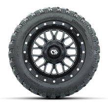 Set of (4) 12 in GTW® Helix Machined & Black Wheels with 22x11-R12 Nomad All-Terrain Tires