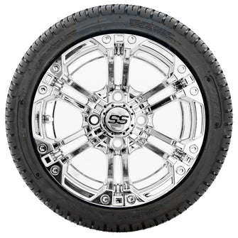 GTW Specter Chrome Wheels with 18in Fusion DOT Approved Street Tires - 12 Inch