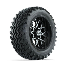 GTW Vortex Machined/Matte Black 14 in Wheels with 23x10.00-14 Rogue All Terrain Tires – Full Set