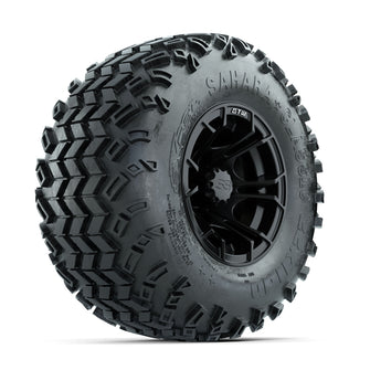 GTW Spyder Matte Black 10 in Wheels with 22x11-10 Sahara Classic All Terrain Tires  Full Set