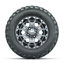 GTW Omega Machined/Black 12 in Wheels with 23x10.00-12 Rogue All Terrain Tires  Full Set