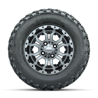 GTW Omega Machined/Black 12 in Wheels with 23x10.00-12 Rogue All Terrain Tires  Full Set