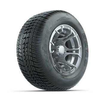 GTW Spyder Silver Brush 10 in Wheels with 205/50-10 Duro Low-profile Tires  Full Set