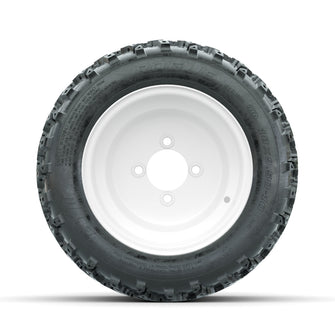 GTW Steel White 10 in Wheels with 18x9.50-10 Rogue All Terrain Tires  Full Set