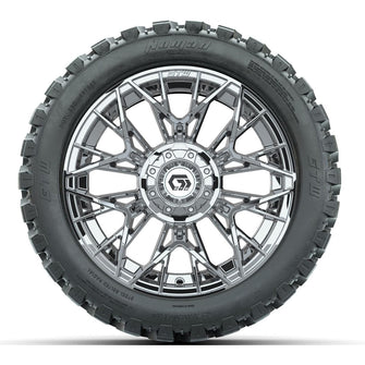 Set of (4) 14 in GTW® Stellar Chrome Wheels with 23x10-R14 Nomad All-Terrain Tires