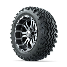 GTW Omega Machined/Black 14 in Wheels with 23x10.00-14 Rogue All Terrain Tires  Full Set