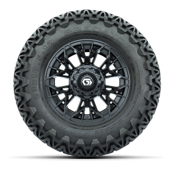 Set of (4) 12 in GTW Stellar Black Wheels with 23x10.5-12 Predator All-Terrain Tires