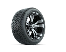 14ù GTW Vampire Black and Machined Wheels with GTW Mamba Street Tires  Set of 4