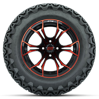 GTW Spyder Red/Black 14 in Wheels with 23x10-14 GTW Predator All-Terrain Tires  Full Set