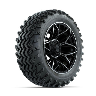 GTW Stellar Machined/Black 14 in Wheels with 23x10.00-14 Rogue All Terrain Tires – Full Set