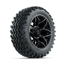 GTW Stellar Machined/Black 14 in Wheels with 23x10.00-14 Rogue All Terrain Tires  Full Set