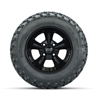 GTW Godfather Black 12 in Wheels with 22x11.00-12 Rogue All Terrain Tires  Full Set