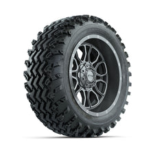 GTW Volt Gunmetal/Machined 14 in Wheels with 23x10.00-14 Rogue All Terrain Tires  Full Set