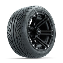 GTW Specter Matte Black 14 in Wheels with 225/40-R14 Fusion GTR Street Tires  Full Set