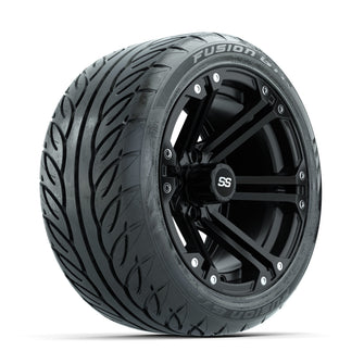 GTW Specter Matte Black 14 in Wheels with 225/40-R14 Fusion GTR Street Tires  Full Set