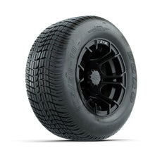 GTW Spyder Matte Black 10 in Wheels with 205/50-10 Duro Low-profile Tires  Full Set