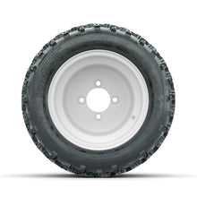 GTW Steel White 3:5 Offset 10 in Wheels with 18x9.50-10 Rogue All Terrain Tires  Full Set