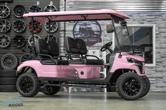 2025 VIBE EV - EV4F  Awareness Pink 4 Forward Passenger Street Legal Golf Cart