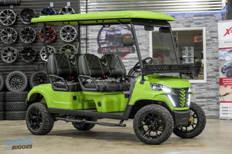 2025 VIBE EV - EV4  Lime Green 4 Forward Passenger Street Legal Golf Cart