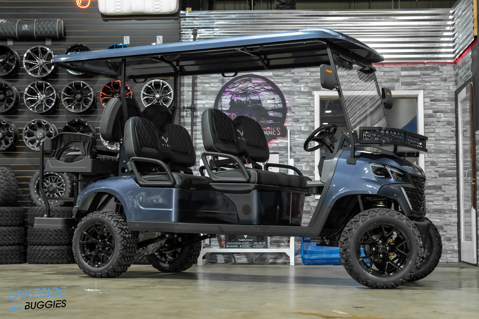 2025 VIBE EV - EV6  Charcoal 6 Passenger Street Legal Golf Cart -  Vibe EV at LakesideBuggies.com