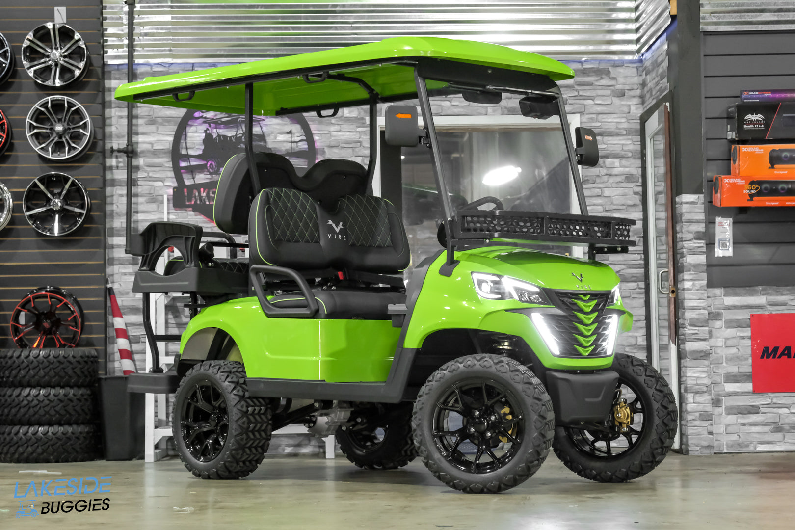 2025 VIBE EV - EV4  Sublime Green 4 Passenger Street Legal Golf Cart -  Vibe EV at LakesideBuggies.com