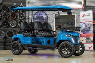 2025 VIBE EV - EV4F  Ocean Breeze Blue 4 Forward Passenger Street Legal Golf Cart