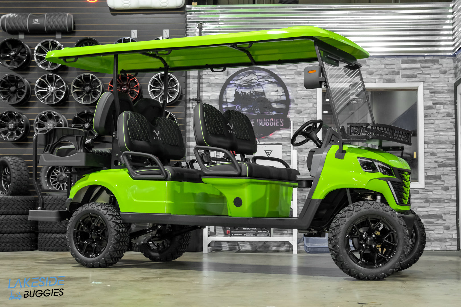 2025 VIBE EV - EV6  Sublime Green 6 Passenger Street Legal Golf Cart -  Vibe EV at LakesideBuggies.com