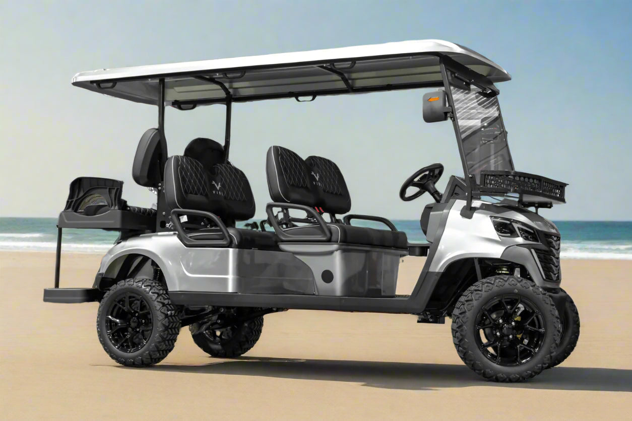 2025 VIBE EV - EV6  Blade Silver 6 Passenger Street Legal Golf Cart -  Vibe EV at LakesideBuggies.com