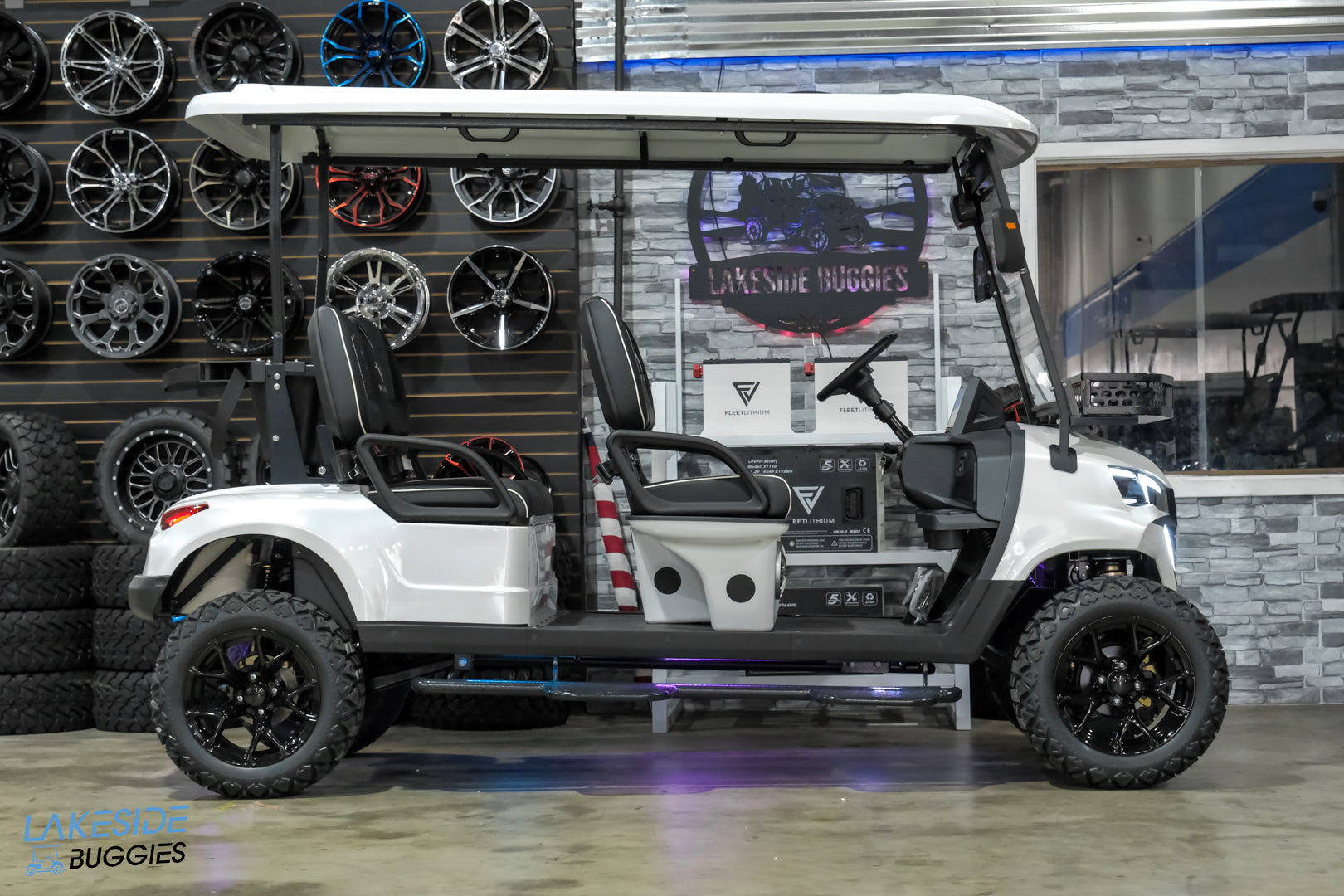 2025 VIBE EV - EV4F  Pure White Metallic 4 Forward Passenger Street Legal Golf Cart -  Vibe EV at LakesideBuggies.com