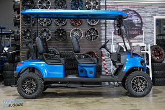 2025 VIBE EV - FLEX 4F  Laguna Blue 4 Forward Passenger Street Legal Golf Cart