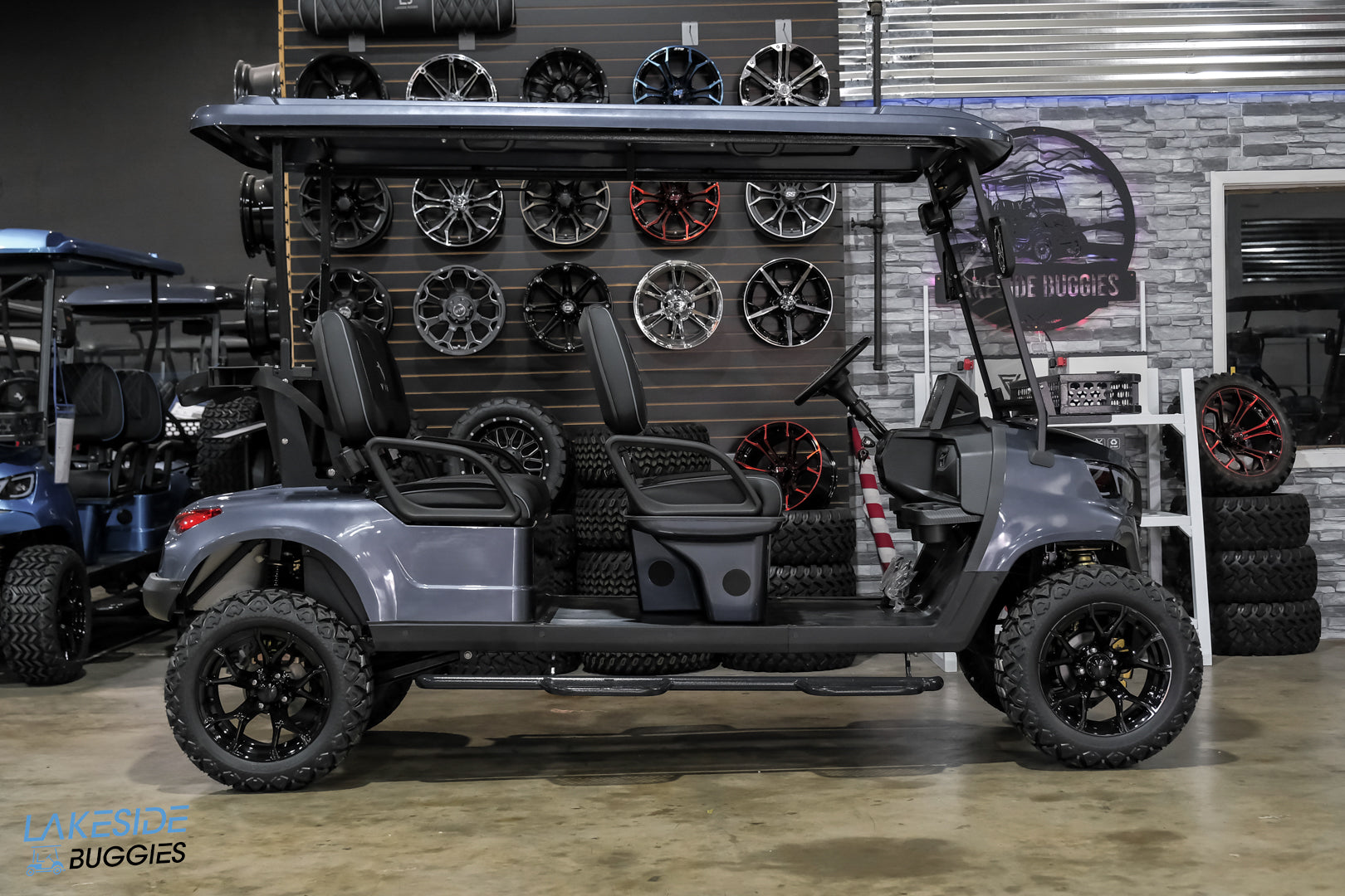 2025 VIBE EV - EV4F  Charcoal 4 Forward Passenger Street Legal Golf Cart -  Vibe EV at LakesideBuggies.com