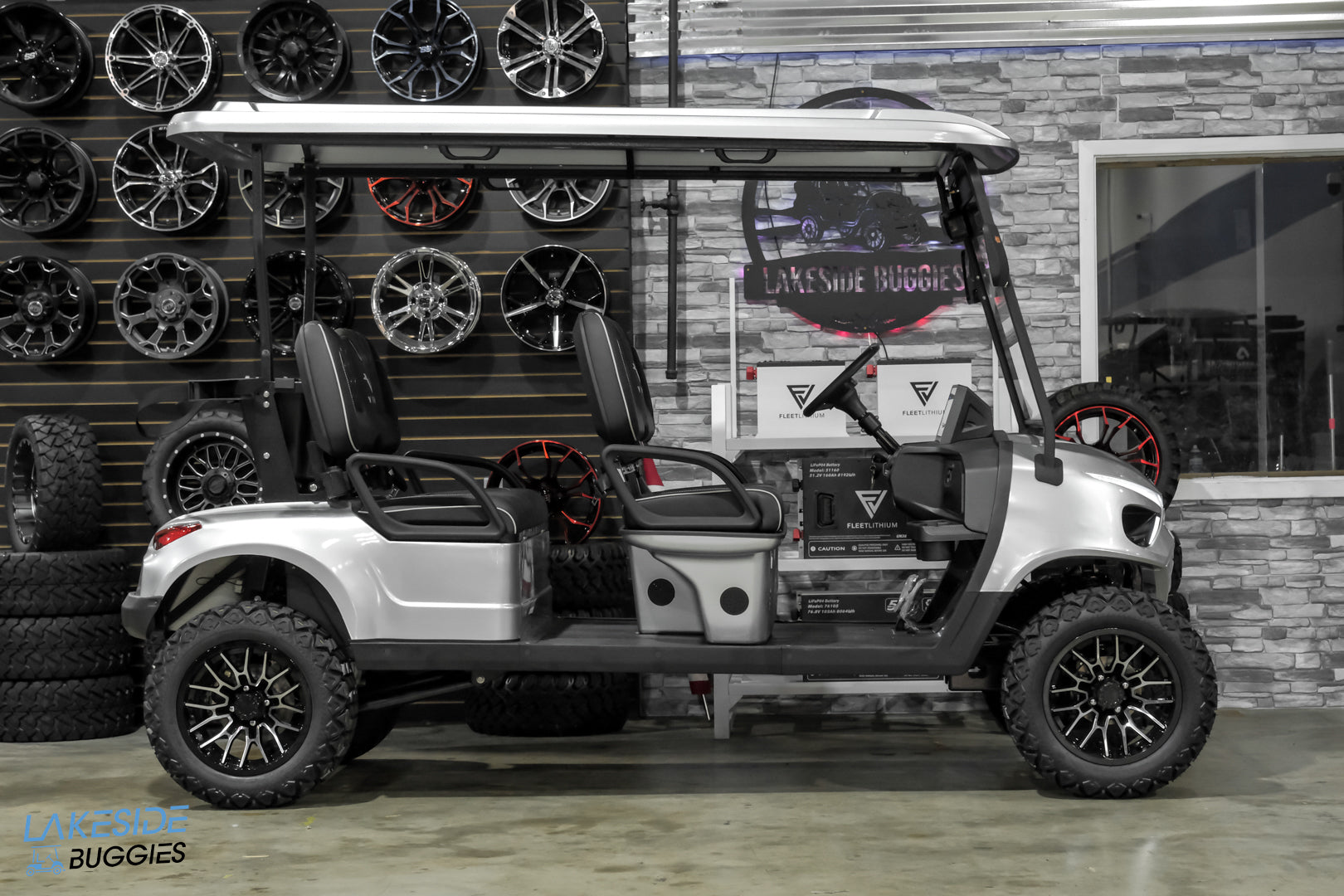 2025 VIBE EV - FLEX 4F  Blade Silver 4 Forward Passenger Street Legal Golf Cart -  Vibe EV at LakesideBuggies.com
