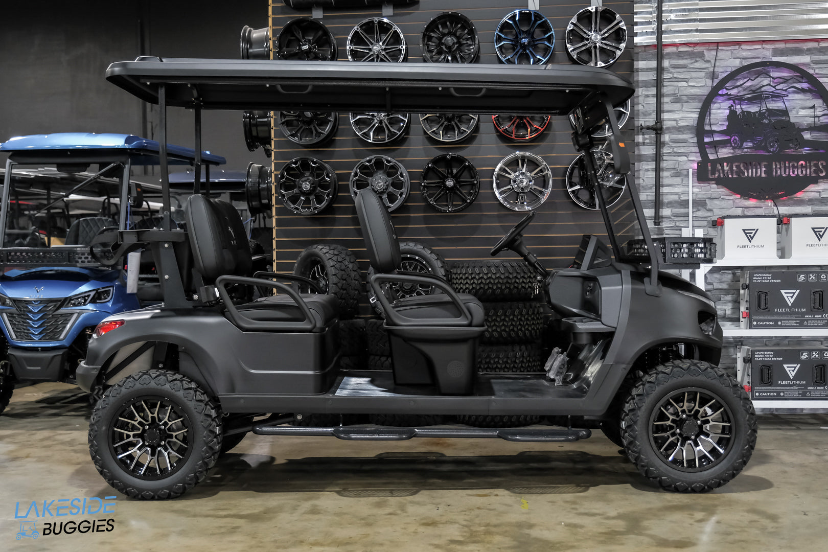 2025 VIBE EV - FLEX 4F  Matte Black Special Edition 4 Forward Passenger Street Legal Golf Cart -  Vibe EV at LakesideBuggies.com