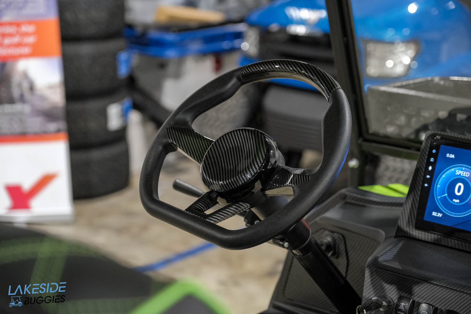 2025 VIBE EV - EV4  Lime Green 4 Forward Passenger Street Legal Golf Cart -  Vibe EV at LakesideBuggies.com
