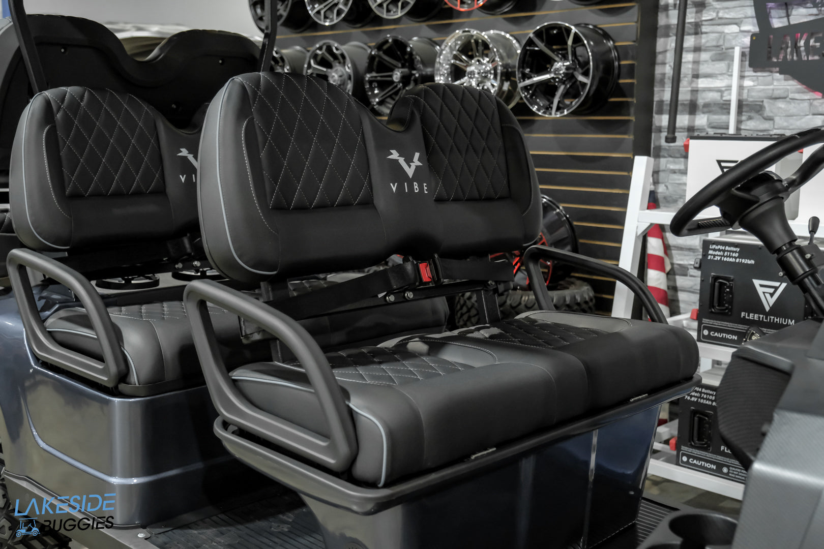 2025 VIBE EV - EV6  Charcoal 6 Passenger Street Legal Golf Cart -  Vibe EV at LakesideBuggies.com