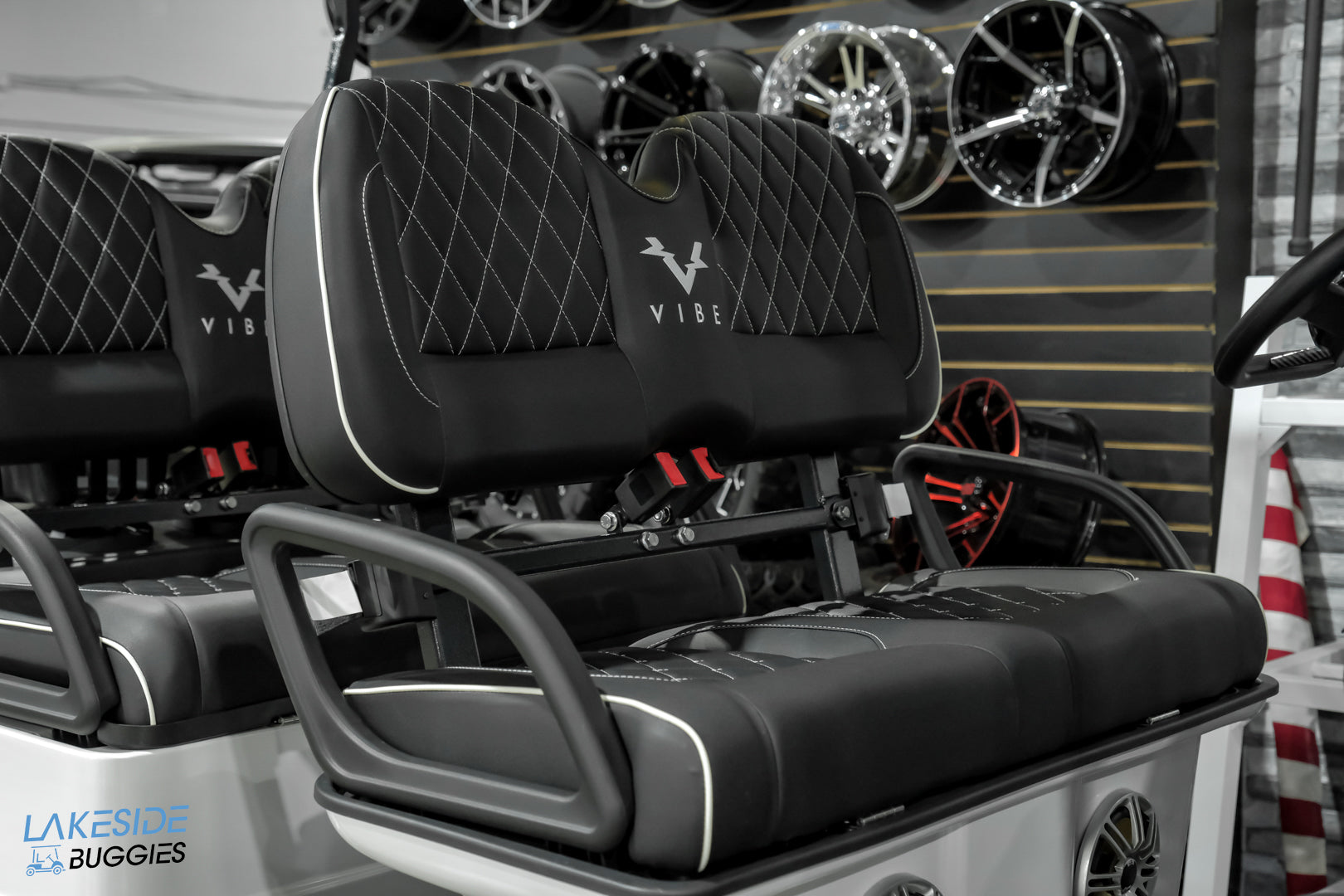2025 VIBE EV - EV4F  Pure White Metallic 4 Forward Passenger Street Legal Golf Cart -  Vibe EV at LakesideBuggies.com