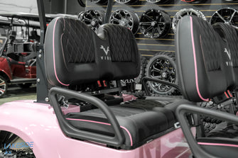 2025 VIBE EV - EV4F  Awareness Pink 4 Forward Passenger Street Legal Golf Cart