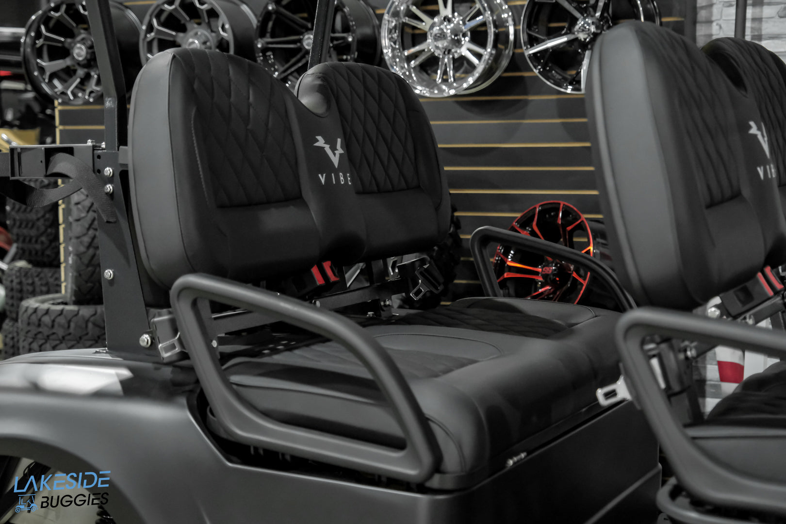 2025 VIBE EV  - EV4  Matte Black Limited Edition 4 Forward Passenger Street Legal Golf Cart -  Vibe EV at LakesideBuggies.com
