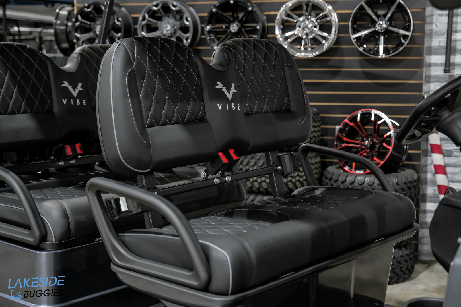 2025 VIBE EV - EV4F  Charcoal 4 Forward Passenger Street Legal Golf Cart -  Vibe EV at LakesideBuggies.com