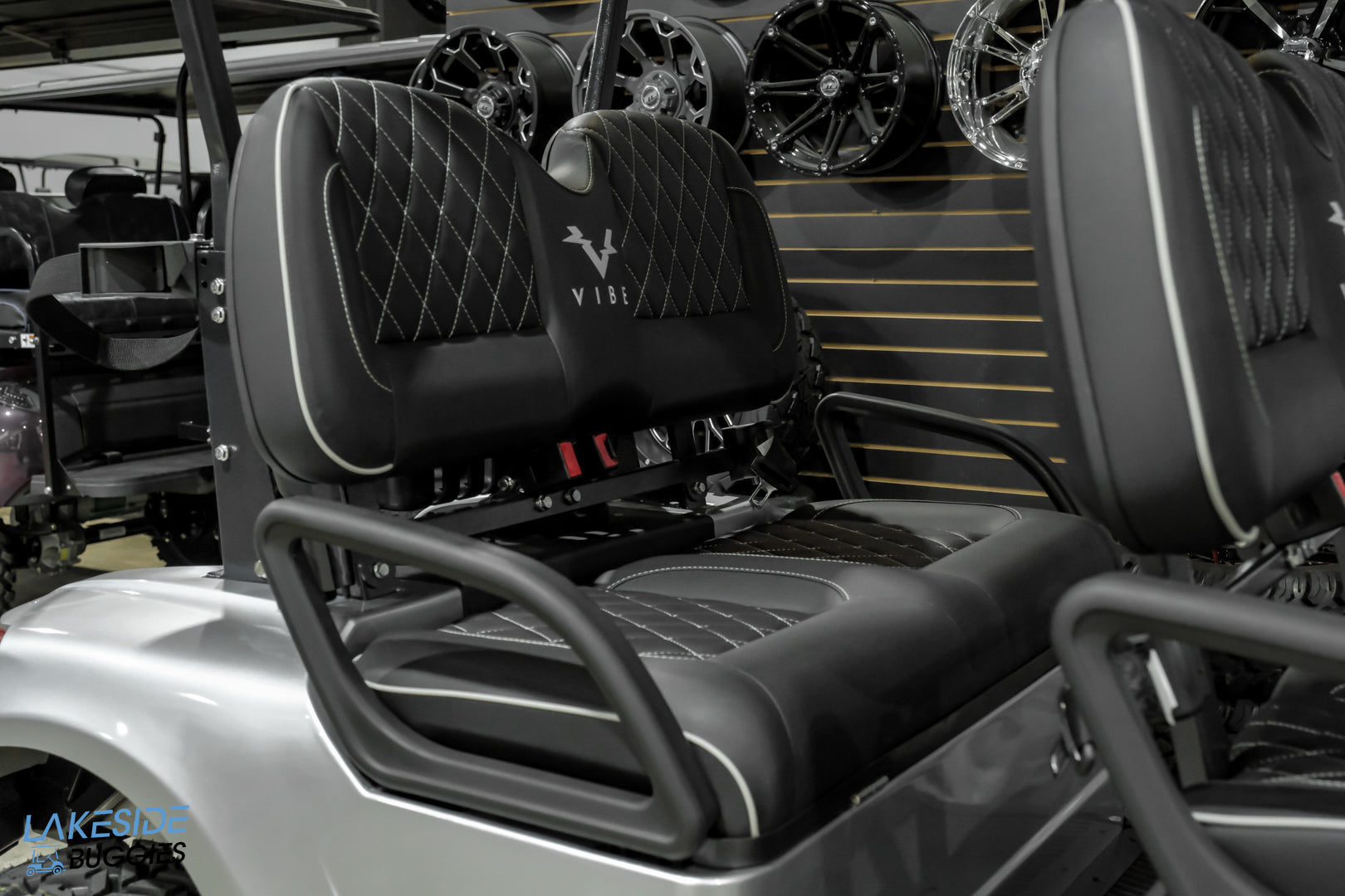 2025 VIBE EV - FLEX 4F  Blade Silver 4 Forward Passenger Street Legal Golf Cart -  Vibe EV at LakesideBuggies.com