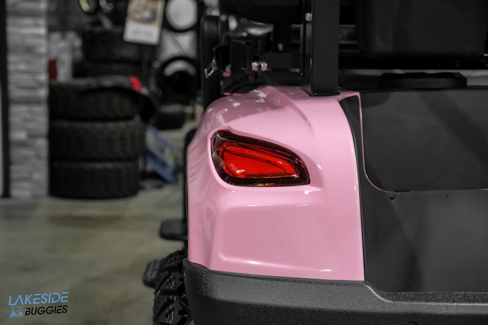 2025 VIBE EV - EV4F  Awareness Pink 4 Forward Passenger Street Legal Golf Cart -  Vibe EV at LakesideBuggies.com