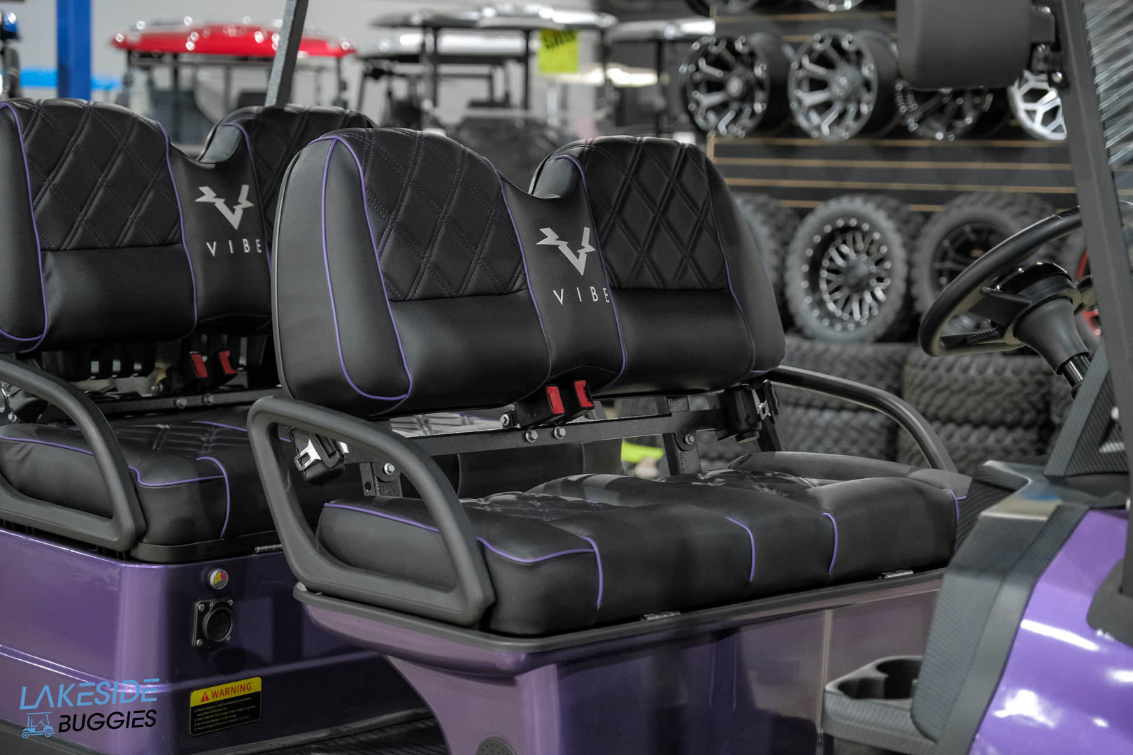 2025 VIBE EV - EV4F  Passion Purple 4 Forward Passenger Street Legal Golf Cart -  Vibe EV at LakesideBuggies.com