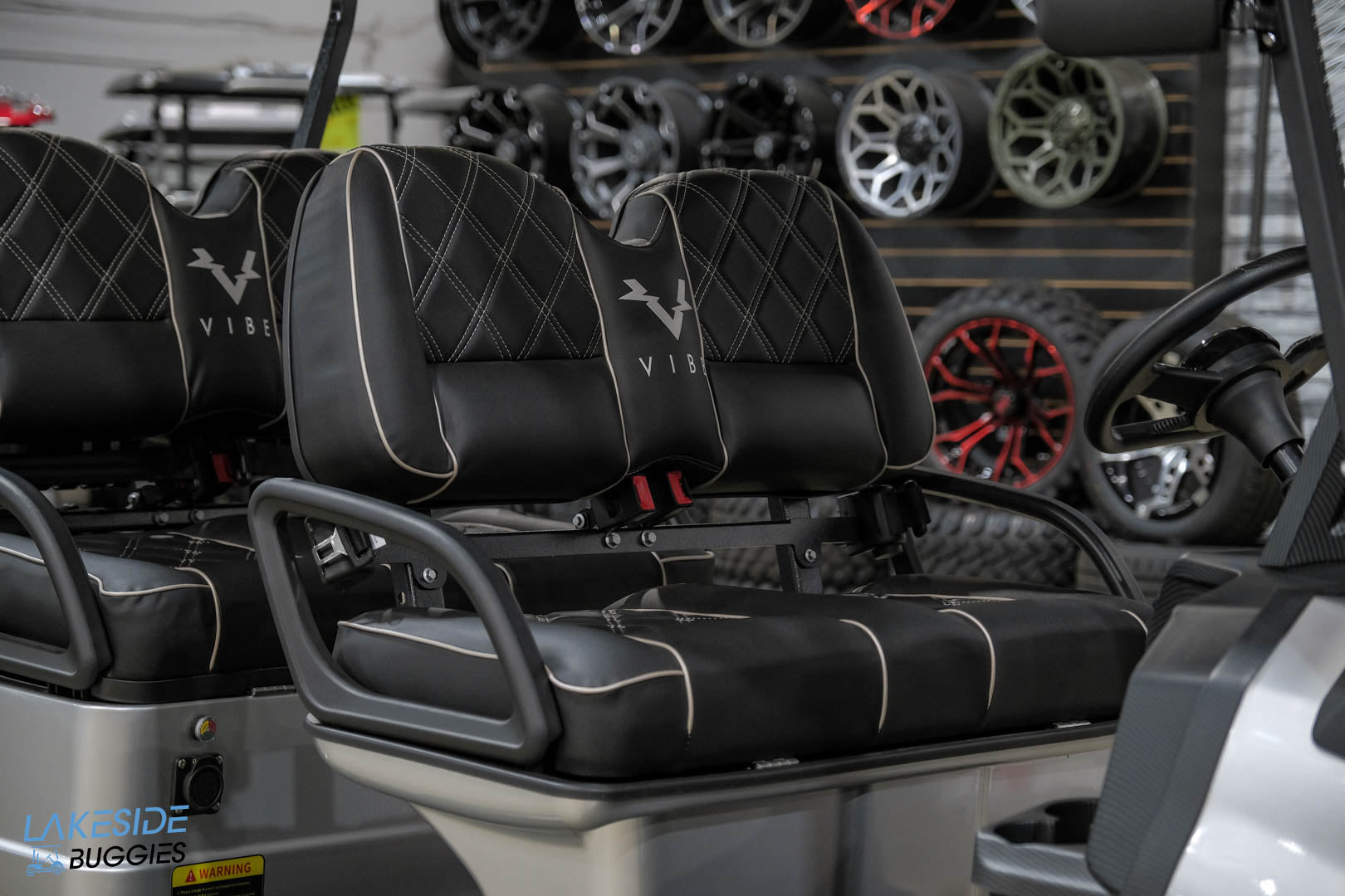 2025 VIBE EV  - EV4F  Blade Silver 4 Forward Passenger Street Legal Golf Cart -  Vibe EV at LakesideBuggies.com