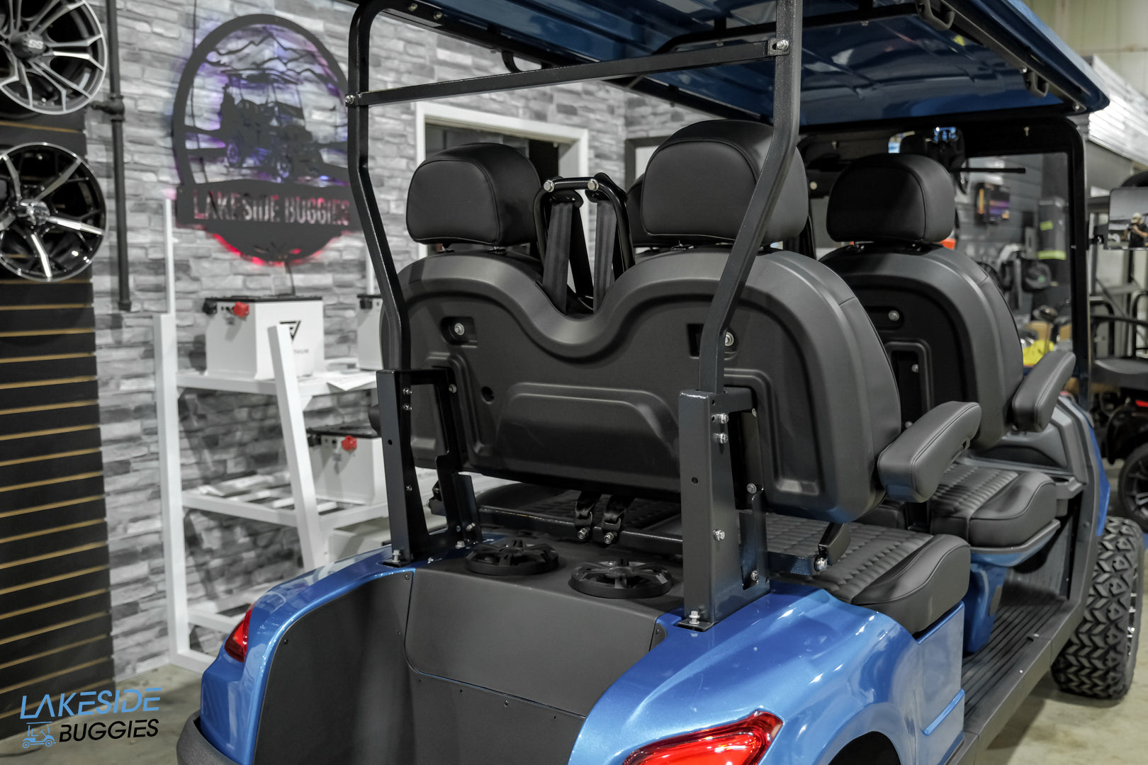 2025 VIBE EV - FLEX 4F Laguna Blue Carrito de golf legal para calle con 4 pasajeros delanteros