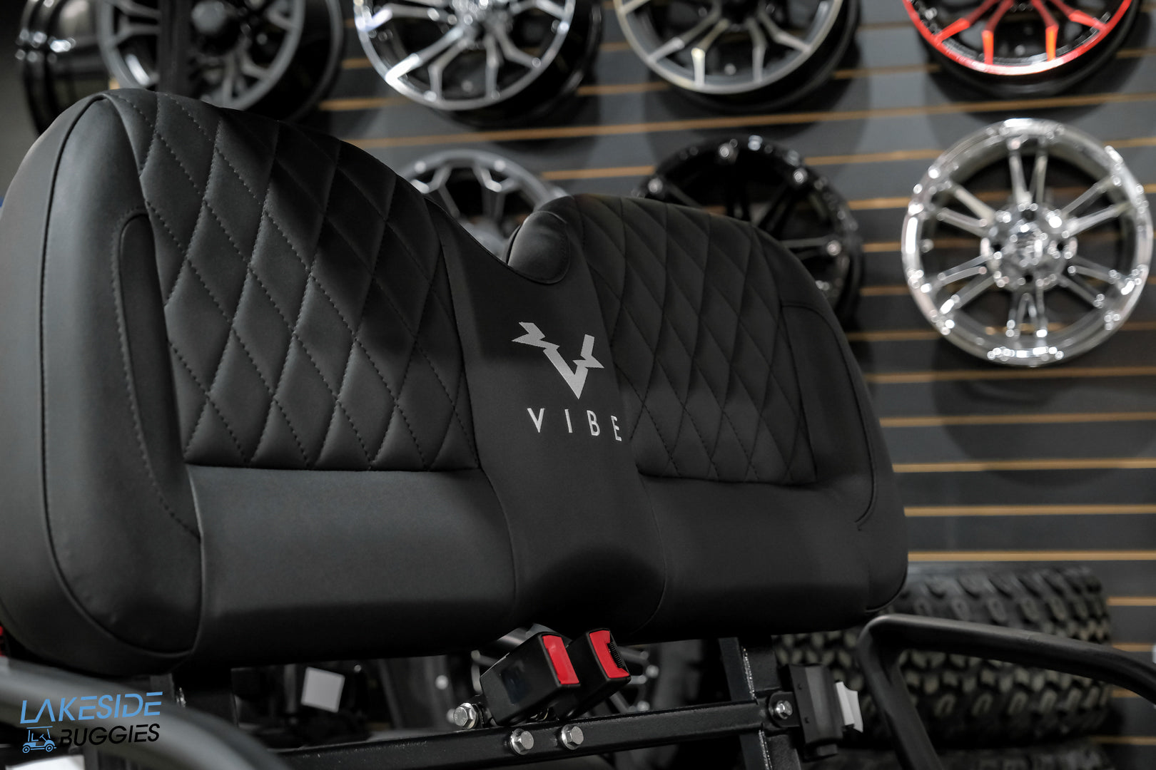 2025 VIBE EV - EV4F  Matte Black 4 Forward Passenger Street Legal Golf Cart -  Vibe EV at LakesideBuggies.com