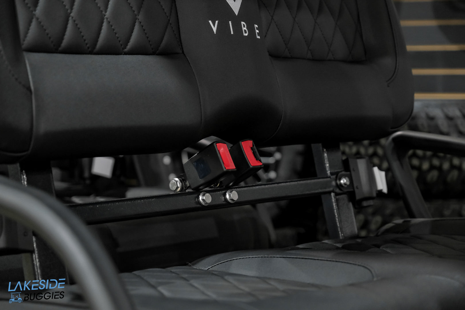 2025 VIBE EV - EV4F  Matte Black 4 Forward Passenger Street Legal Golf Cart -  Vibe EV at LakesideBuggies.com